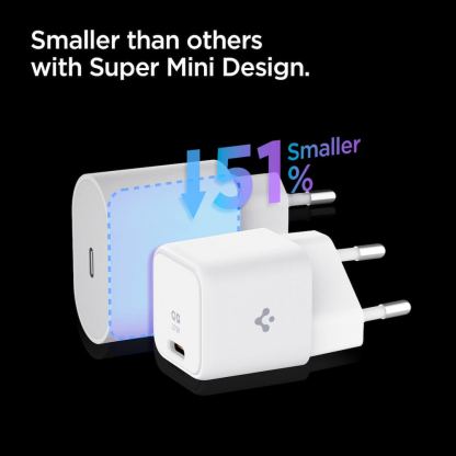 Spigen ArcStation Pro USB-C PD Wall Charger 27W - захранване за ел. мрежа с USB-C изход с технология за бързо зареждане (черен) 5