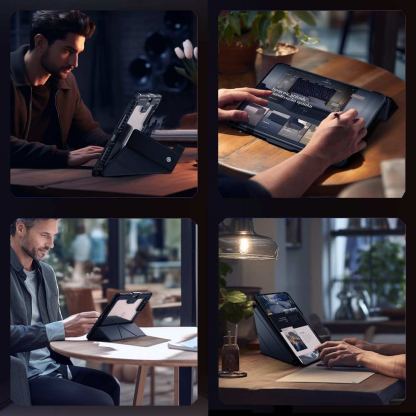 Nillkin Bumper PRO Protective Stand Case - удароустойчив хибриден кейс за iPad Pro 13 (2024) (черен) 11