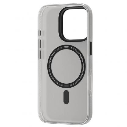 Benks Magnetic Lucid Armor Case - хибриден удароустойчив кейс с MagSafe за iPhone 16 Pro (сив) 2