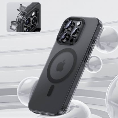 Benks Magnetic Lucid Armor Case - хибриден удароустойчив кейс с MagSafe за iPhone 16 Pro (сив) 5