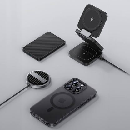 Benks Magnetic Lucid Armor Case - хибриден удароустойчив кейс с MagSafe за iPhone 16 Pro Max (сив) 6