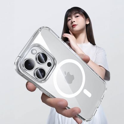 Benks Magnetic Lucent Pro Case - хибриден удароустойчив кейс с MagSafe за iPhone 16 Pro (прозрачен) 9