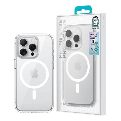 Benks Magnetic Lucent Pro Case - хибриден удароустойчив кейс с MagSafe за iPhone 16 Pro (прозрачен) 11