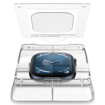 Spigen EliteShield EZ Fit Hybrid Glass Protector 2 Pack - 2 броя хибридни защитни покрития за дисплея на Apple Watch 10 42мм (2024) (прозрачен) 3