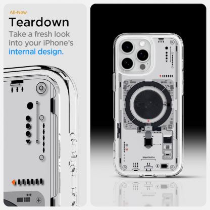 Spigen Ultra Hybrid MagSafe Neo One Case - хибриден кейс с висока степен на защита с MagSafe за iPhone 16 Pro Max (прозрачен)  11