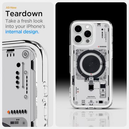 Spigen Ultra Hybrid MagSafe Neo One Case - хибриден кейс с висока степен на защита с MagSafe за iPhone 16 Pro (прозрачен)  10