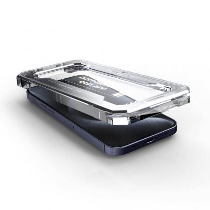 Mobile Origin Screen Guard Full Cover Tempered Glass - стъклено защитно покритие за дисплея на iPhone 16 (черен-прозрачен) 5