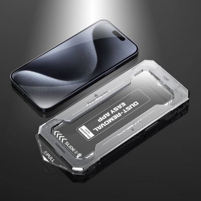 Mobile Origin Screen Guard Full Cover Tempered Glass - стъклено защитно покритие за дисплея на iPhone 16 Plus (черен-прозрачен) 8