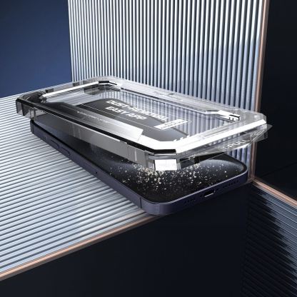 Mobile Origin Screen Guard Full Cover Tempered Glass - стъклено защитно покритие за дисплея на iPhone 16 Plus (черен-прозрачен) 9