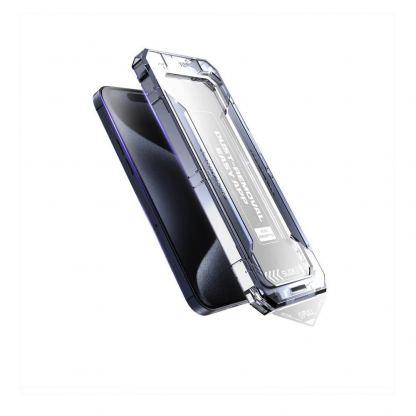 Mobile Origin Screen Guard Full Cover Tempered Glass - стъклено защитно покритие за дисплея на iPhone 16 Pro (черен-прозрачен) 3