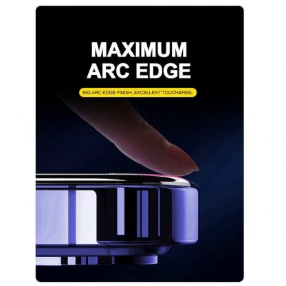 Mobile Origin Screen Guard Full Cover Tempered Glass - стъклено защитно покритие за дисплея на iPhone 16 Pro (черен-прозрачен) 10