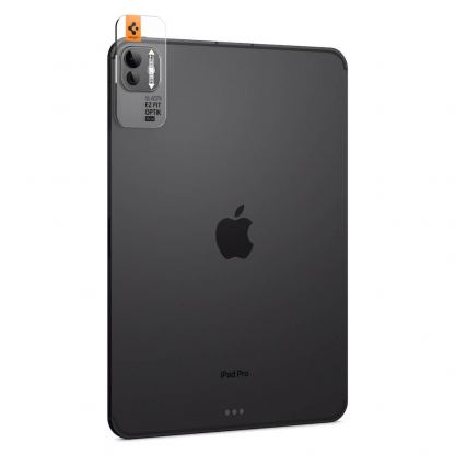 Spigen Metal Optik tR EZ Fit Lens Protector - предпазнo алуминиево защитно покритие за камерата на iPad Pro 13 (2024), iPad Pro 11 (2024) (черен) 2