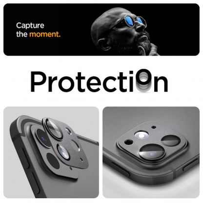Spigen Metal Optik tR EZ Fit Lens Protector - предпазнo алуминиево защитно покритие за камерата на iPad Pro 13 (2024), iPad Pro 11 (2024) (черен) 8