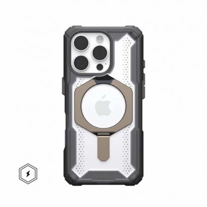 Urban Armor Gear Plasma XTE MagSafe Case - удароустойчив хибриден кейс с MagSafe за iPhone 15 Pro Max (сив-прозрачен) (bulk) 3
