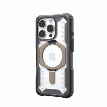 Urban Armor Gear Plasma XTE MagSafe Case - удароустойчив хибриден кейс с MagSafe за iPhone 15 Pro Max (сив-прозрачен) (bulk) 4