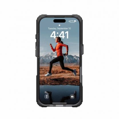 Urban Armor Gear Plasma XTE MagSafe Case - удароустойчив хибриден кейс с MagSafe за iPhone 15 Pro Max (сив-прозрачен) (bulk) 5