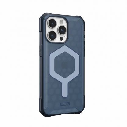 Urban Armor Gear Essential Armor MagSafe Case - удароустойчив силиконов калъф с MagSafe за iPhone 15 Pro Max (син) (bulk) 5