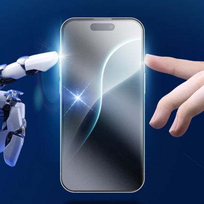 Benks JoyTouch Matte Tempered Glass Film (0.30mm) - матирано калено стъклено защитно покритие за дисплея на iPhone 16 Pro (черен-прозрачен) 6