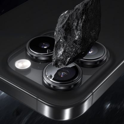 Benks Warrior Tempered Glass Camera Lens Protector - предпазни стъклени лещи за камерата на iPhone 16 Pro, iPhone 16 Pro Max (черен) 3