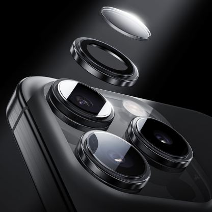 Benks Glass DR Sapphire Lens Protector - предпазни сапфирени лещи за камерата на iPhone 16 Pro, iPhone 16 Pro Max (сребрист) 2