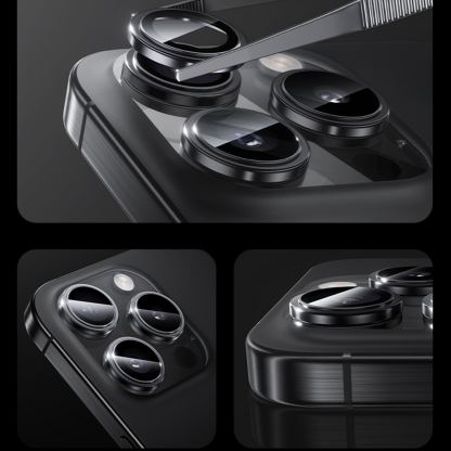Benks Glass DR Sapphire Lens Protector - предпазни сапфирени лещи за камерата на iPhone 16 Pro, iPhone 16 Pro Max (сребрист) 4