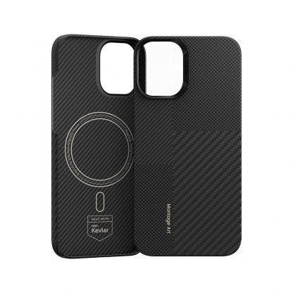 Benks Magnetic Montage Kevlar Case 600D - кевларен кейс с MagSafe за iPhone 16 (черен) 2