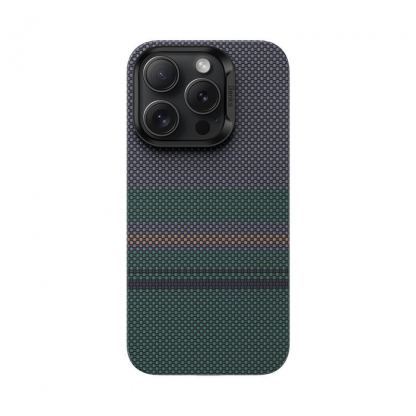 Benks Armor Air Aurora Kevlar Case 600D - кевларен кейс с MagSafe за iPhone 16 Pro (черен-зелен) 4