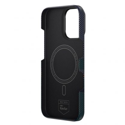 Benks Armor Air Aurora Kevlar Case 600D - кевларен кейс с MagSafe за iPhone 16 Plus (черен-зелен) 2