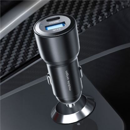 Mobile Origin Dual Quick Car Charger 60W - зарядно за кола с USB-A и USB-C изходи с технология за бързо зареждане (черен) 5