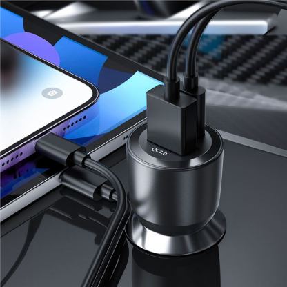 Mobile Origin Dual Quick Car Charger 60W - зарядно за кола с USB-A и USB-C изходи с технология за бързо зареждане (черен) 6