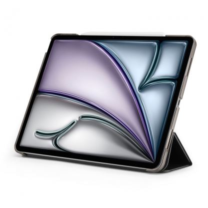 Spigen Smart Fold Case - кожен кейс и поставка за iPad Air 13 (2024) (черен) 6