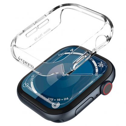 Spigen Thin Fit Case - качествен твърд кейс за Apple Watch 10 46мм (2024) (прозрачен) 7