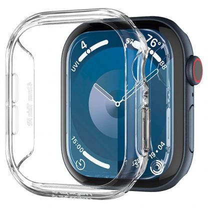 Spigen Thin Fit Case - качествен твърд кейс за Apple Watch 10 42мм (2024) (прозрачеен) 9