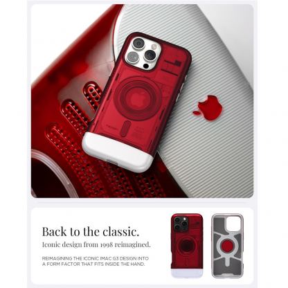Spigen Classic C1 MagSafe Case - хибриден удароустойчив кейс с висока степен на защита с MagSafe за iPhone 16 Pro (червен)  12