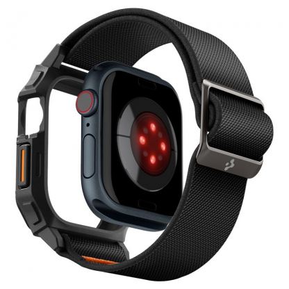 Spigen Lite Fit Pro - удароустойчив TPU кейс с вградена каишка за Apple Watch 10 46мм (2024) (черен)  8