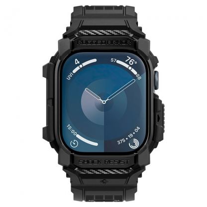 Spigen Rugged Armor Pro Case - удароустойчив TPU кейс с вградена каишка за Apple Watch 10 46мм (2024) (черен) 4
