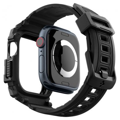 Spigen Rugged Armor Pro Case - удароустойчив TPU кейс с вградена каишка за Apple Watch 10 46мм (2024) (черен) 8