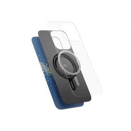 Pitaka MagEZ 5 Star Peak Milky Way Aramid Fiber Case - кевларен кейс с MagSafe за iPhone 16 Pro (син) 4