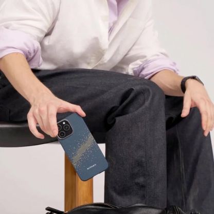 Pitaka MagEZ 5 Star Peak Milky Way Aramid Fiber Case - кевларен кейс с MagSafe за iPhone 16 Pro (син) 7