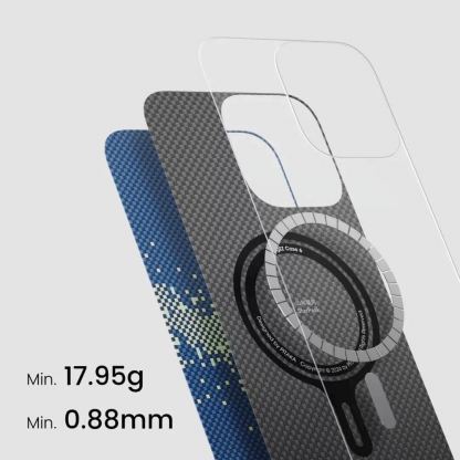 Pitaka MagEZ 5 Star Peak Milky Way Aramid Fiber Case - кевларен кейс с MagSafe за iPhone 16 Pro (син) 8