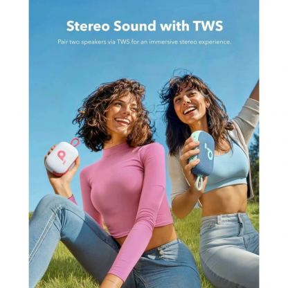 Anker SoundCore Select 4 Go Bluetooth Speaker - безжичен блутут спийкър за мобилни устройства (бял-розов) 4