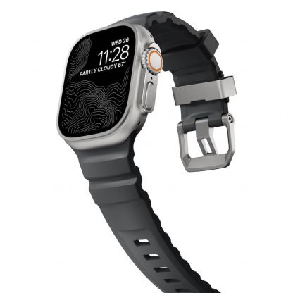 Nomad Rocky Point Strap - силиконова каишка за Apple Watch 42мм, 44мм, 45мм, 46мм, Ultra 49мм (черен) 6