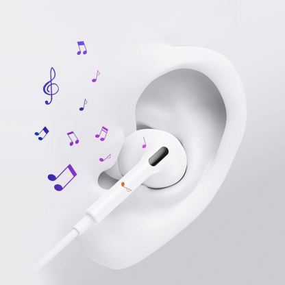 Choetech OC-A011 In-Ear USB-C Stereo Headphones - слушалки с USB-C кабел, управление на звука и микрофон (бял) 3