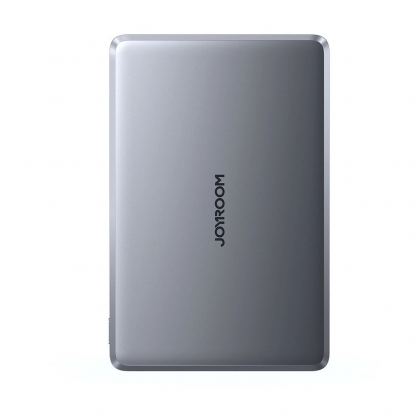 Joyroom Ultra Slim Magnetic Wireless Quick Charging Power Bank 5000 mAh 20W - преносима външна батерия с Lightning порт, USB-C изход и безжично зареждане с MagSafe (сив) 3