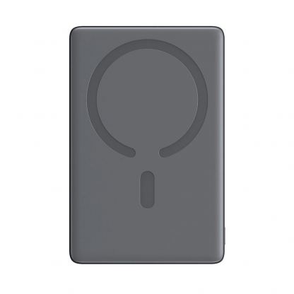 Joyroom Ultra Slim Magnetic Wireless Quick Charging Power Bank 5000 mAh 20W - преносима външна батерия с Lightning порт, USB-C изход и безжично зареждане с MagSafe (сив) 4