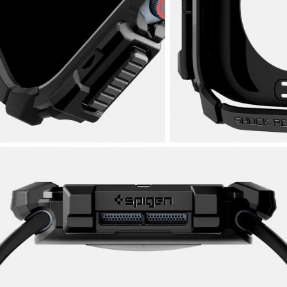 Spigen Rugged Armor Case - удароустойчив TPU кейс за Apple Watch 10 46мм (2024) (черен) 8
