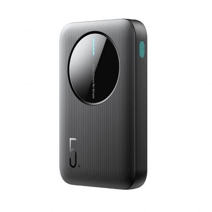 Joyroom LED Power Bank 5000 mAh 12W - преносима външна батерия с USB-C порт, и 2xUSB-A изхода (черен) 2