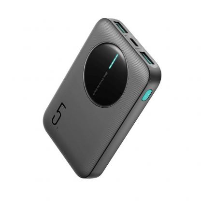 Joyroom LED Power Bank 5000 mAh 12W - преносима външна батерия с USB-C порт, и 2xUSB-A изхода (черен) 4