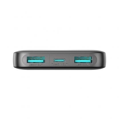 Joyroom LED Power Bank 5000 mAh 12W - преносима външна батерия с USB-C порт, и 2xUSB-A изхода (черен) 6