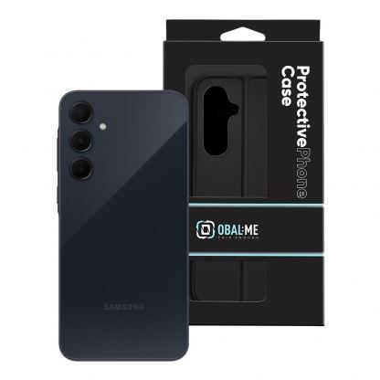 OBALME SmoothTouch Leather Flip Case - кожен калъф, тип портфейл с поставка и отделение за кр. карти за Samsung Galaxy A55 5G (черен) 5